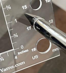 img 1 attached to Clear Acrylic Knitting Gauge Swatch Ruler and Needle Sizer - Ultimate Knitting Tool for Accuracy and Precision - Great Gift for Knitters
