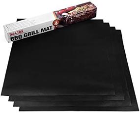 img 3 attached to Set of 4 BBQ Grill Mats - Non Stick Oven Liner - Reusable & Easy to Clean - Ideal for Gas, Electric, Charcoal Grills, Stoves, and Ovens - Size 15.75" x 13