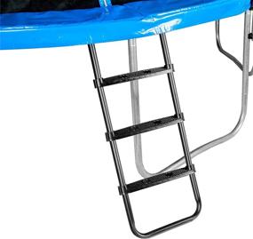 img 3 attached to 🪜 Enhanced Zoomster Trampoline Ladder: 3 Wide Skid-Proof Steps, Universal Fit, Shoe Storage Bag, and Strong Corkscrew Shape Steel Stakes Anchor