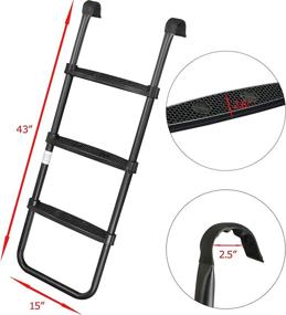 img 2 attached to 🪜 Enhanced Zoomster Trampoline Ladder: 3 Wide Skid-Proof Steps, Universal Fit, Shoe Storage Bag, and Strong Corkscrew Shape Steel Stakes Anchor