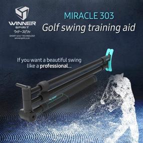 img 3 attached to 🏌️ Enhance Your Golf Swing with WINNER SPIRIT Miracle 303 Training Aid: Adjustable Length, Hand Strength, Flexibility, and Portable Design!