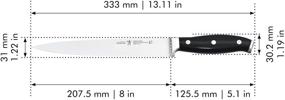 img 2 attached to 🔪 Премиальный нож для резки HENCKELS Forged Premio: 8 дюймов, черный/нержавеющая сталь - высокая производительность и долговечность