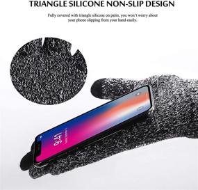img 1 attached to 🧤 WinterTouch: Advanced Touchscreen Running Gloves with Anti-Slip Silicone for Men's Accessories