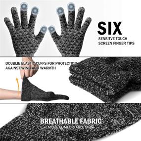 img 2 attached to 🧤 WinterTouch: Advanced Touchscreen Running Gloves with Anti-Slip Silicone for Men's Accessories