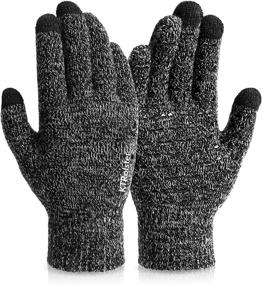 img 4 attached to 🧤 WinterTouch: Advanced Touchscreen Running Gloves with Anti-Slip Silicone for Men's Accessories