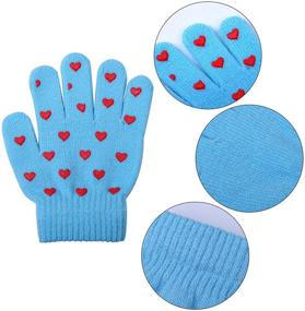 img 3 attached to 🧤 Cooraby 6 Pairs Warm Knit Magic Gloves for Kids, Winter Stretchy Gloves for Boys and Girls