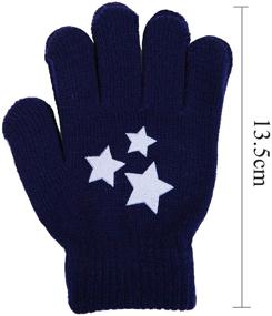 img 2 attached to 🧤 Cooraby 6 Pairs Warm Knit Magic Gloves for Kids, Winter Stretchy Gloves for Boys and Girls