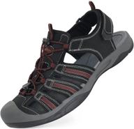 👞 grition men sandals yy2027 black: sleek and stylish footwear for every occasion логотип