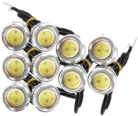 img 3 attached to 🦅 Eagle Eye LED Light Lamp White 12V 9W - 10 Pack: Motorcycle DRL Fog Light & Backup Light
