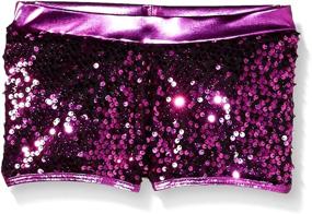 img 1 attached to 🩰 Gia Mia Girls' Big Sequin Dance Shorts