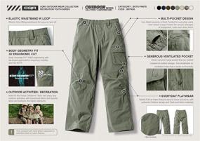 img 2 attached to CQR Adventure Convertible Stretch Trousers: The Perfect Active Clothing for Boys