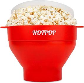 img 4 attached to 🍿 The Original Hotpop Silicone Microwave Popcorn Popper, Collapsible Bowl BPA-Free and Dishwasher Safe – Available in 20 Colors (Red)