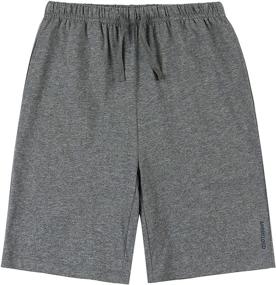 img 3 attached to AMERICLOUD Boys' Drawstring Athletic Shorts with Pockets in Black - X Large