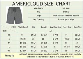 img 1 attached to AMERICLOUD Boys' Drawstring Athletic Shorts with Pockets in Black - X Large