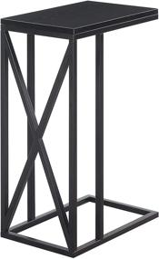 img 4 attached to 🔲 Convenience Concepts Tucson C End Table – Sleek Black Accent Piece for Ultimate Convenience