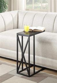 img 2 attached to 🔲 Convenience Concepts Tucson C End Table – Sleek Black Accent Piece for Ultimate Convenience