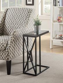 img 1 attached to 🔲 Convenience Concepts Tucson C End Table – Sleek Black Accent Piece for Ultimate Convenience