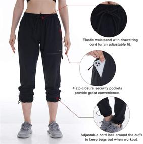 img 3 attached to Lightweight Quick-Dry Women's Cargo Joggers: Ideal Hiking, Workout, Lounge, and Casual Outdoor Pants