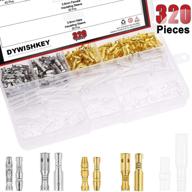 🔌 dywishkey 320 pieces: premium brass bullet terminals with insulating sleeves for car, truck, motorcycle, bike – male & female wire connectors logo