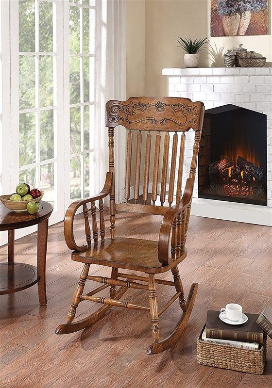 rocking chair ornamental headrest brown 로고