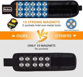 img 1 attached to 🔧 Fathers Day Gifts: 2-pack Magnetic Wristband Tool Belts with 15 Powerful Magnets for Securely Holding Screws, Nails - Ideal Gift Tool Organizers Holsters for DIY Handyman, Father/Dad, Husband, Boyfriend, Men