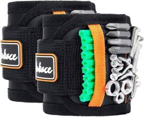 img 4 attached to 🔧 Fathers Day Gifts: 2-pack Magnetic Wristband Tool Belts with 15 Powerful Magnets for Securely Holding Screws, Nails - Ideal Gift Tool Organizers Holsters for DIY Handyman, Father/Dad, Husband, Boyfriend, Men