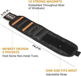 img 3 attached to 🔧 Fathers Day Gifts: 2-pack Magnetic Wristband Tool Belts with 15 Powerful Magnets for Securely Holding Screws, Nails - Ideal Gift Tool Organizers Holsters for DIY Handyman, Father/Dad, Husband, Boyfriend, Men