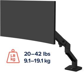 img 1 attached to Ergotron – HX Single Ultrawide VESA Desk Mount for Monitors Up to 49 Inches, 20 to 42 lbs – Matte Black