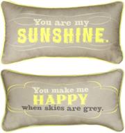 reversible throw pillow - you are my sunshine, 17 x 9-inch - user-friendly manual option logo