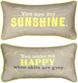 img 1 attached to Reversible Throw Pillow - You Are My Sunshine, 17 X 9-Inch - User-Friendly Manual Option