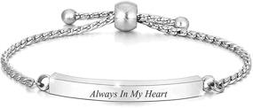 img 4 attached to 💖 zeqingjw Heart Cremation Bracelet: Beautiful Steel Urn Bangle for Ashes - Adjustable & Includes Free Fill Kit