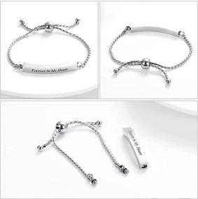 img 1 attached to 💖 zeqingjw Heart Cremation Bracelet: Beautiful Steel Urn Bangle for Ashes - Adjustable & Includes Free Fill Kit