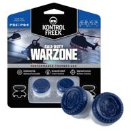 🎮 kontrolfreek performance thumbsticks for call of duty: warzone - playstation 4 (ps4) and playstation 5 (ps5), blue/gray hybrid, 2 high-rise logo