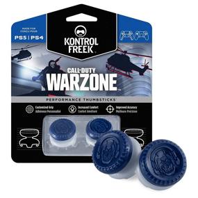 img 4 attached to 🎮 KontrolFreek Performance Thumbsticks for Call of Duty: Warzone - PlayStation 4 (PS4) and PlayStation 5 (PS5), Blue/Gray Hybrid, 2 High-Rise