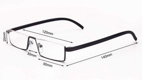 img 1 attached to 👓 2-Pack Half Frame Metal Reading Glasses for Women Men Lightweight Half Rimless Readers with Spring Hinge, Portable Case +2.5