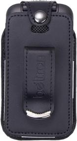 img 1 attached to 📱 Premium Fitted Leather Case for Alcatel Smartflip/Go Flip 3 - Ultimate Protection with Rotating Belt Clip, Screen & Keypad Defense, Perfect Fit for Smartflip (AT&T Cricket) and Go Flip 3 (Metro PCS T-Mobile)