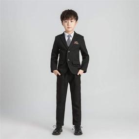 img 3 attached to Aidu Skati Toddler Tuxedo Suit & Sport Coats for Boys' Clothing