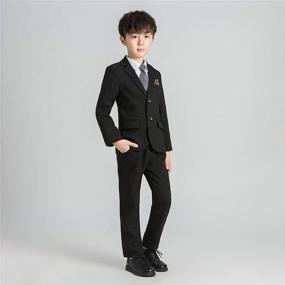 img 2 attached to Aidu Skati Toddler Tuxedo Suit & Sport Coats for Boys' Clothing