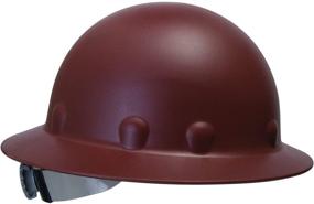 img 1 attached to Fibre-Metal by Honeywell P1ASW12A000 Roughneck Full Brim Hard Hat: Swing Strap & Reversible Ratchet Headgear in Brown