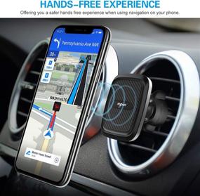 img 3 attached to 📱 Hands-Free Phone Mount: Car Vent Magnetic Holder for iPhone 13/12 Pro Max, Samsung, LG & More