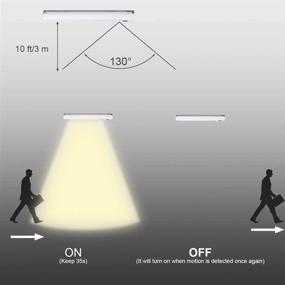 img 3 attached to 🔦 VIBELITE 9 LED Motion Sensor Closet Lights, 2 Pack - Stick-on Portable 9-LED Wireless Cabinet Night Light Bar with 360° Rotated Sensor (Battery Operated, Warm White)