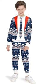 img 3 attached to BesserBay Boys' Clothing Sets for Children Christmas Sweatshirt - Years