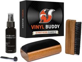 img 4 attached to 🎵 Vinyl Buddy Record Cleaner Kit: Ultimate 5 Piece Cleaning System for Flawless Sound & Enhanced Longevity - Velvet Brush, Microfiber Brush, Stylus Brush, LP Cleaning Solution, and Storage Pouch