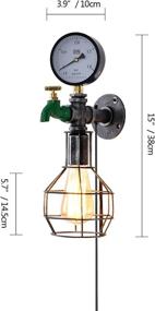 img 2 attached to 🧨 Vintage Rustic Wall Sconce: Lovefindahome Industrial Plug-in Wall Light with Adjustable 5.9Ft Plug-in Cord, E26 Base Edison Wire Retro Style Fixture for Headboard Bedroom Porch - Grenade