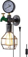 🧨 vintage rustic wall sconce: lovefindahome industrial plug-in wall light with adjustable 5.9ft plug-in cord, e26 base edison wire retro style fixture for headboard bedroom porch - grenade логотип