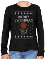 толстовка tstars merry swishmas basketball: праздничная уродливая рождественская рубашка для молодежи и детей логотип