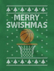 img 3 attached to Толстовка Tstars Merry Swishmas Basketball: Праздничная уродливая рождественская рубашка для молодежи и детей