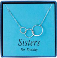 👭 sisters forever linked necklace - augonfever silver round circles gift necklace for sisters logo