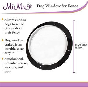 img 1 attached to 🐶 Enhance Your Dog's Playground Experience with the MiMu Dog Fence Window - 11.25 Inch Clear Acrylic Dome Pet Window Bubble!
