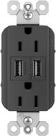 🔌 legrand pass & seymour radiant usb charger outlets: tamper-resistant 15a wall power outlets for smartphones & tablets, black logo